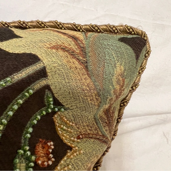 Dransfield & Ross Beaded Multicolor Embroid Pillows - Picture 4 of 5